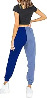 [Generic] Women Sweatpants Patchwork Printed Comfy High Waisted Workout Athletic Casual Joggers Pants Formal Pants for Women