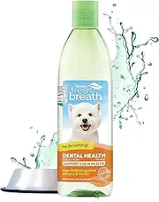 TropiClean Fresh Breath No Brushing Teeth Cleaning Dental Health Water Additive Solution Supports Skin Health For Dogs 473mL