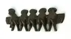 Cast Iron Dog Puppies Hook Hanger Key Holder Rustic Brown Home Garden Decor