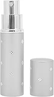 CAPASTEC Pack of 2 Perfume Atomisers Refillable 10 ml Aluminium Mini Spray Bottle Pocket Atomiser with Window for Handbag, Travel, Holidays, Air Travel, Silver
