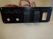 ROCKER SWITCH PANEL BLACK PLASTIC 8 3/8" X 2 3/4" MARINE BOAT