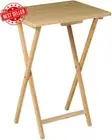 Bamboo Foldable Table, Folding Tray Desk TV Dinner Folding Table for Small Space