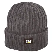 Caterpillar Rib Watch Beanie Hat Cap Warm Winter Knit - Graphite