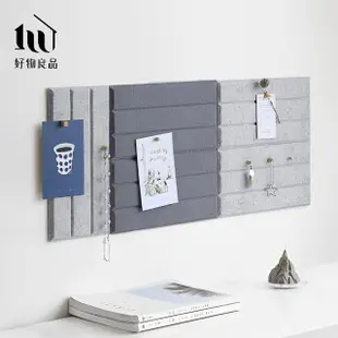 【好物良品】40x60cm_羊毛氈長型豎紋壁掛留言板(留言板 壁貼 防撞貼 壁紙 記事板)