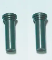 Pair Of 2 Pull Up Push Down Door Lock Rod Knobs Green
