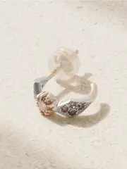 [Pascale Monvoisin] Pascale Monvoisin - Adele N°1 9-karat Gold, Sterling Silver And Diamond Single Earring - One size One size Gold
