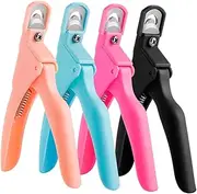 FRCOLOR Sturdy Nail Cutters 4pcs U-shaped Nail Scissors Manicure Comfortable Random Color