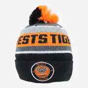 Wests Tigers NRL Tundra Pom Pom Knit Beanie Hat