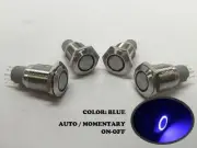 4 of MARINE SS304 BLUE LED ULTRA FLUSH LIGHT AUTO ON-OFF PUSH SWITCH RING BUTTON