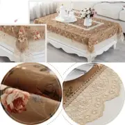 Lace Jacquard Floral Table Cover Tablecloth Kitchen Dining Decor Countryside
