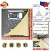 Custom Size Beige Right Triangle Sun Shade Sail - 95% UV Blockage Guaranteed