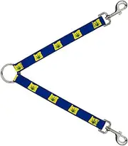 Buckle-Down Leash Splitter - Oregon State Silhouette/Marijuana Leaf Blue/Yellow/Green