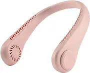 Portable Neck Fan,Rechargeable Hands Free Bladeless Fan, Wearable Personal Fan, 3 Speeds Adjustment, Natural Wind Mode, Angle Adjustable, USB Powered Desk Fan for Outdoor Indoor-Pink