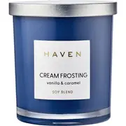 Haven Cream Frosting Vanilla & Caramel Soy Blend Candle each