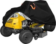 Aibiley Riding Lawn Mower Covers Waterproof Outdoor,Durable Anti-UV 210D Polyester Fabric,Fits up to 54" Decks Rider Ride-on Lawnmower Tractor Storage Cover,Reflective Handle-75"Lx47"Wx49"H