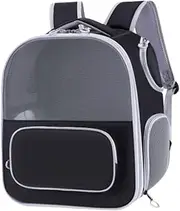 Folpus Pet Backpack Carrier Mesh Small Cat Carrier Backpack Large Capacity Cute Cat Carrier Backpack Cat Backpack for Cats Traveling, Black