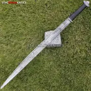 Custom Hand Made Carbon Steel Hunting Bowie Viking Valhalla Seax Sword