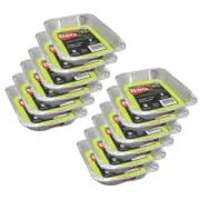 12x Lemon&Lime Large 45.5x34cm Foil Oven Baking Tray Rectangle BBQ Container SLV