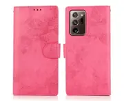 Detachable Wallet Phone Case for Easy Portability (Rose Red), Flip Case for Samsung Galaxy Note 20 Ultra