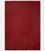[Gucci] Gucci GG wool and silk jacquard blanket One Size red