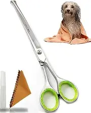 Dog Grooming Scissors Tip Rounded Professional Pet Grooming Hair Scissors Dog/Cat Hair Cutting Scissors 6.5 Inch with Pouch