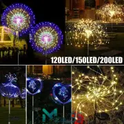 Luces solares de fuegos artificiales Luces de hadas d jardín Decoración navideña