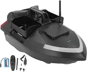 RC Fishing Bait Boat, Dual Motor RC Fishing Bait Boat with 2Kg Load Front and Rear 2 Color Searchlight, Triple Propellers, Anti Dehooking Design for River