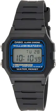 Casio Men's Quartz Illuminator Alarm Chronograph Digital 35mm Watch F105W-1A AU Stock