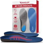 Ultra Thin Insoles for Men and Women - High Arch Support Insoles for Flat Feet &