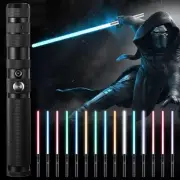 RGB Lightsaber Heavy Dueling Color Changing Metal Handle Light Saber Cosplay Toy
