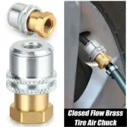 1Pc/2Pcs Lock On Air Chuck 1/4NPT Closed Flow Brass Tire Air Chuck For Inflator