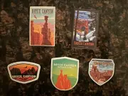 A Set of Five Bryce Canyon National Park Sticker Decal
