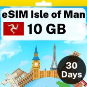 eSIM Isle of Man - 10 GB - 30 Days - Travel eSIM | QR code activation