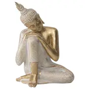 Willow & Silk Resin 21cm Seated Serenity Buddha Figurine/Statue/Meditation