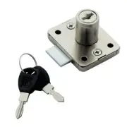 Metal Desk Drawer Dead Bolt Lock For Drawer Cabinet Cupboard Panel + 2 Keys A3GS