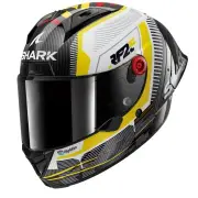 Aeron-GP Replica Raul Fernandez Signature DWY Carbon White Yellow Glossy Full Face Helmet