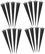BESPORTBLE Garden Accessories 16pcs Light Ground Stakes Aluminum Lamp Stakes for Solar Ground Light Easy Install Outdoor Solar Garden Light