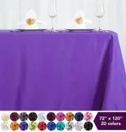 10 pcs 72x120" Polyester RECTANGULAR Tablecloths Wedding Party Table Linens SALE