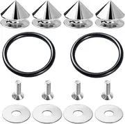 PLPFE 4 Set Umbrella Type Universal Bumper Quick Release Front Rear Bumper Fasteners (Silver)