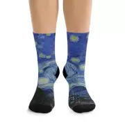 Starry Night by Vincent Van Gogh DTG Socks