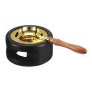 Wax Stamp Seal Kit, Wax Seal Warmer with Melting Spoon, Rosewood Color, Black