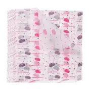 150pcs Square Macaroon Pattern Wax Paper Sheets 9.84" x 8.46", Red