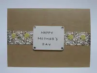 在飛比找Yahoo!奇摩拍賣優惠-手工卡片 現貨♥♥母親節卡片_34. 簡單-金色花紋✿~♡T