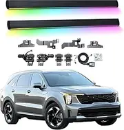 BJOHQ Electric Running Boards Compatible for Kia Sorento 2021-2025 with Light, SUV, Off-Road & Pickup Trucks - Retractable Truck Steps & Nerf Bars