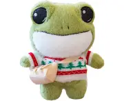 11.8 IN Frog Plush Toys Cute Plush Stuffed Doll Toy Cartoon Animal Toy Gift for Children Girls Friends