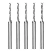5PCS 1/8" Shank 1.5mmx12mm Carbide Flat Nose End Mill Cutter CNC Router Bit