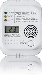 Carbon Monoxide Detector, Battery Powered, Gas Detector With Display And Temperature Gauge