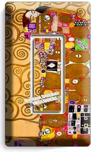 GUSTAV KLIMT TREE OF LIFE GOLD PAINTING SINGLE GFI LIGHT SWITCH WALL PLATE COVER