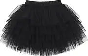 [Camilife] Baby Toddler Kids Girls Tutu Skirt Cake Skirt Tutu Skirt Tiered Skirt Princess Skirt Mini Skirt Ballet Tutu with Elastic Waistband Costume Basic for 1-8 Years Old
