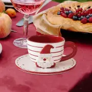 Christmas Tea Cups and Saucer 200ml Santa Claus for Wedding Latte Birthday